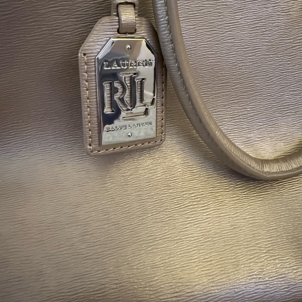 Lauren Ralph Lauren Taupe Women's Satchel - Picture 6 of 12